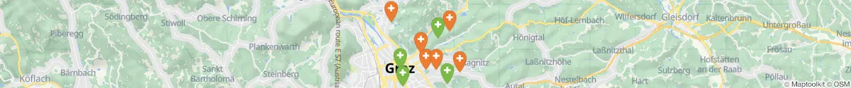 Kartenansicht für Apotheken-Notdienste in der Nähe von Mariatrost (Graz (Stadt), Steiermark)